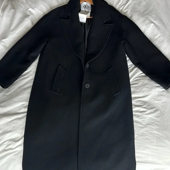 Zara Black Trench Coat - Picture 3 of 8